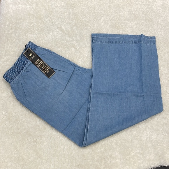 DG2 Diane Gilman SoftCell Denim Wide-Leg Pant - Picture 8 of 8